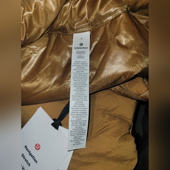 Lululemon Navigation Stretch Down Vest Spiced Bronze Size 2. - Picture 5 of 16